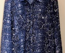 Ladies Navy Sheer Blouse by Saint Tropez