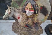 Large Criple Horse Pass Indian Sculpture by Neil J Rose