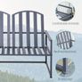 2-Seater Steel Garden Bench Image 6