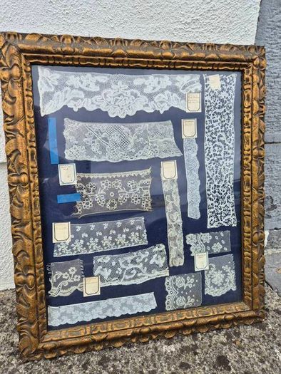Antique Framed Lace Samples