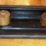 Antique Wooden Double Inkwell Desk Stand Image 9