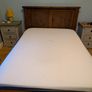 Solid Wood Sleigh Double Bed Frame & Emma Hybrid Mattress Image 3
