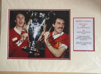 Liverpool FC Phil Neal & Alan Kennedy signed photo