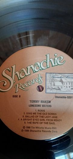 Tommy Makem - Lonesome Waters - LP - Irish Music - Shanachie Records - 1986