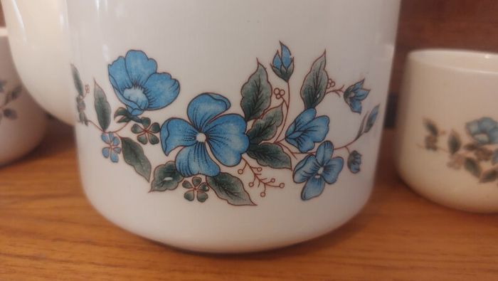 Lovely Vintage Japanese Teaset, with Six Small Cups and a Faux Bamboo Handled Teapot, Perfect for a Japanese Tea Ceremony