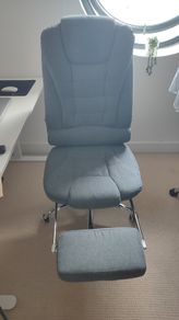 Office chair with foot rest and attachable armrests