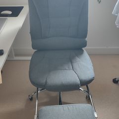 Office chair with foot rest and attachable armrests