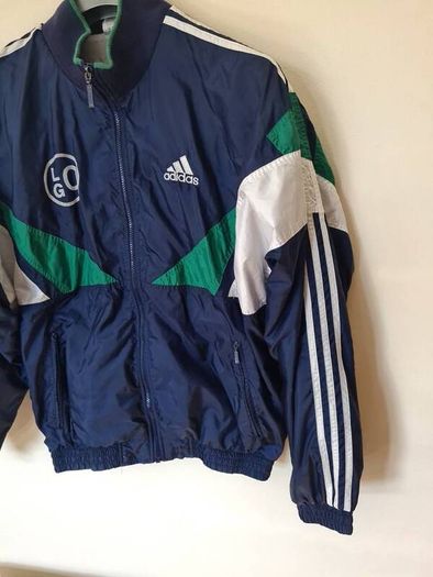Vintage 90s Adidas german football track jacket Size xl ptp 24" in excellent condition