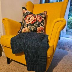 Wingback chair (yellow IKEA)