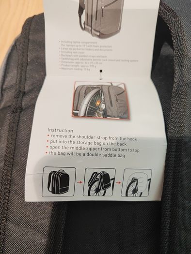 Bike 2 in1 rear (pannier + backpack)