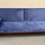 3-Seater Sofa Bed with Gold Legs , Blue velvet Image 3