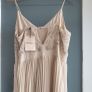 Miss Selfridge nude pleated full length occasion dress Sz 12 UK - Bnwt Rrp 135 Image 7