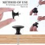 24Pcs Round Cabinet Knobs, 30mm Matted Black Mushroom Drawer Knobs Door Pull Handle for Single Hole Cupboard Wardrobe Furniture - with 24Pcs Screws (FREE POSTAGE) Image 5