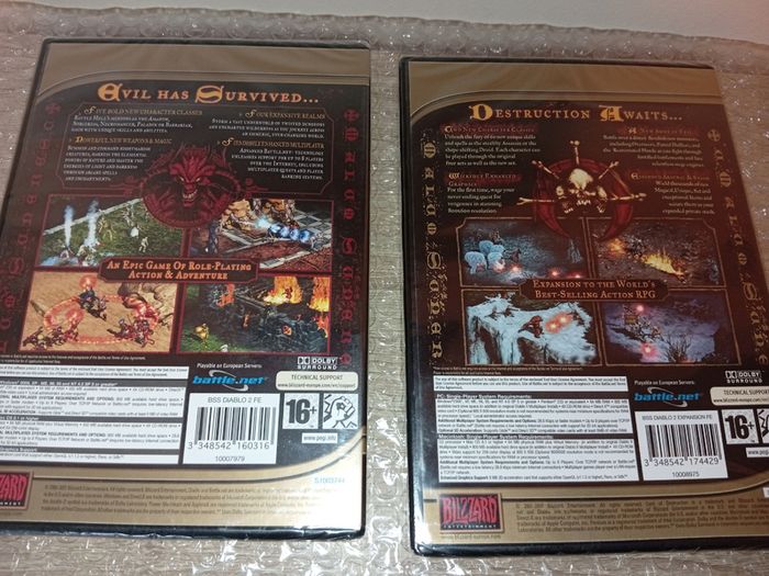 Rare Diablo II  + Lords Of Destruction Exp Pack Pc/mac Cd Rom Sealed Collectors Condition 2007