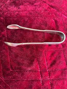 silver plated sugar tongs