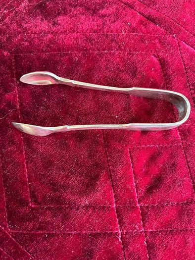 silver plated sugar tongs