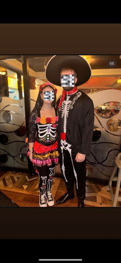 Mens Day of the Dead Mexican Skeleton Size M