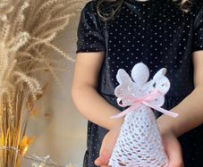Special standing crochet angel with crystals