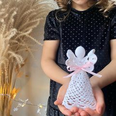Special standing crochet angel with crystals