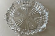 French Cut Crystal Ashtray Reims France 7"