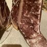 Pink Velet Gold Heel Ankle Boots UK5 Image 3