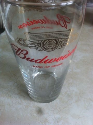 Budweiser Beer pint glasses