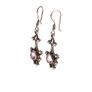 925 Vintage sterling silver quartz drop earrings Image 4