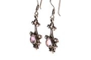 925 Vintage sterling silver quartz drop earrings