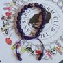 Thomas Sabo purple gemstone beaded charm carrier bracelet made with natural amethyst beads and an adjustable purple cord.Lovely condition Image 5