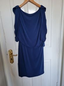 Vince Camuto Navy draped dress