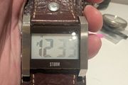 STORM Pheric Brown Leather Strap Watch