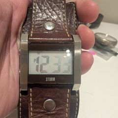 STORM Pheric Brown Leather Strap Watch