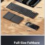 ProtoArc XK01 Foldable Bluetooth Keyboard with Number Pad - Full-Size Portable Wireless Folding Keyboard for Windows, ios, Android & Tablets | QWERTY UK Layout | Black Image 6