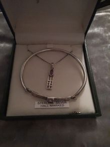 sterling silver necklace and bracelet