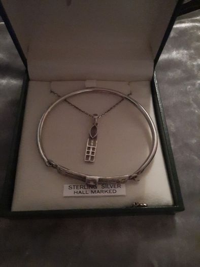 sterling silver necklace and bracelet