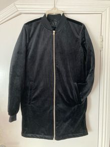 Urban Classics Velour Coat Black