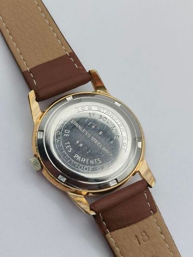 Vintage Tiresa Automatic Swiss ETA 2451,  21 Jewels, 20 Micron Gold Plated Watchmaker Restored