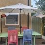The 3M Crank & Tilt Sun Parasol & base (new) Image 3