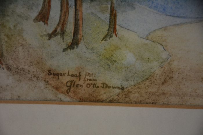 Large vintage watercolor