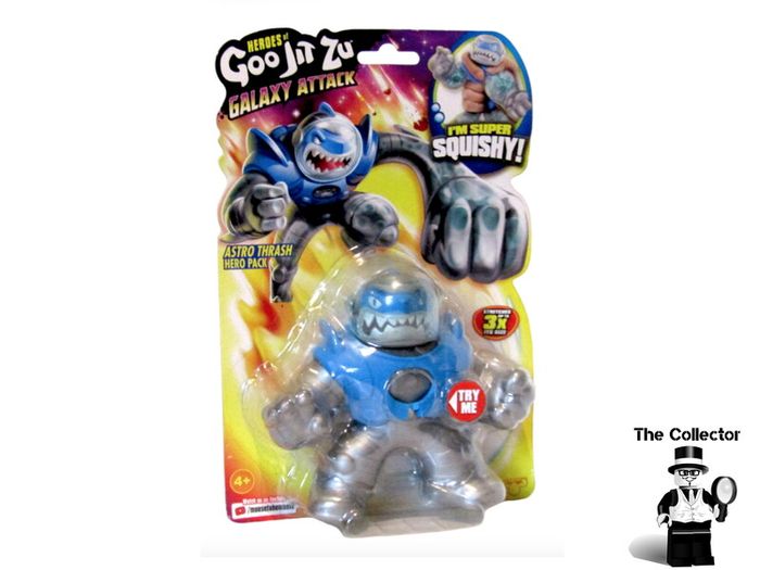 Heroes of Goo Jit Zu Galaxy Attack Hero Pack Astro Thrash Shark Figure Brand New Sealed Rare Hard To Find