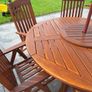 Round Table with 6 chairs & parasol Image 6