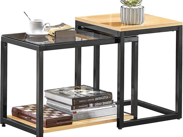 2 Pcs Nesting Table Set