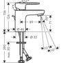 Hansgrohe Vernis Blend 70 Basin Mixer Tap With Waste Image 2