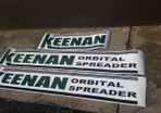 keenan orbital spreader replacement sticker / decals