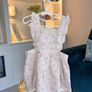 Gorgeous Girls Cream & Pink Floral Pinafore Dress from GAP Kids Size: Age 3 Years / 98-100cm Image 10
