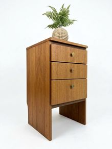 Vintage Retro Mid Century Teak Meredew Bedside Cabinet/Drawers