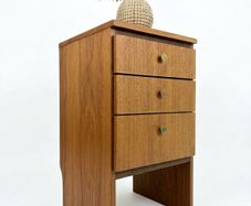 Vintage Retro Mid Century Teak Meredew Bedside Cabinet/Drawers