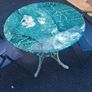 marble top cast iron table Image 2