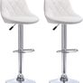 SET OF 2 Bar Stool with Backrest Height-Adjustable Swivel Stool, Kitchen Stool Image 6
