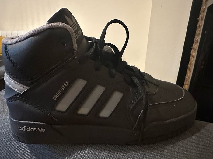 adidas Originals Drop Step Mid Black/Grey Trainers